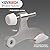 KOVOSCH 2 Pack Hinge Pin Door Stopper Brushed Satin Nickel - Adjustable Heavy Duty Hinge Pin Door Stop with White Rubber Bumper Tips