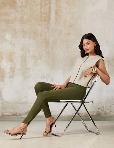 Image of Marks & Spencer Cotton Mix Plain Skinny Fit Treggings