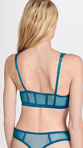 Cosabella Women's Sardegna Embroidered Thong, Paisley, Blue, M-L #TOP2