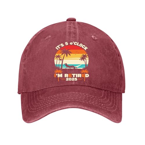 Image of Pasted-20250812-171237 Hat for Women Vintage Washed Distressed Baseball Caps Wine Red