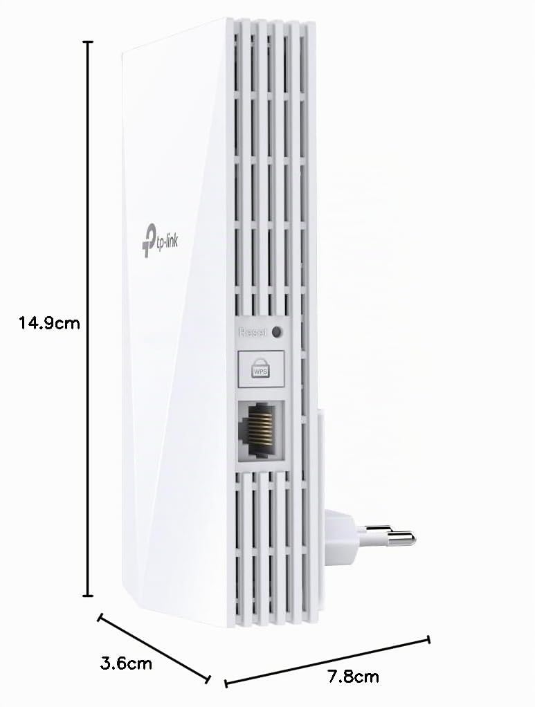 TP-Link RE780X WiFi 6 Amplificatore WLAN AX3000 (dual band 2402 MBit/s 5 GHz + 574 MBit/s 2,4 GHz, MU-MIMO, porta Gigabit compatibile con tutti i router WLAN)