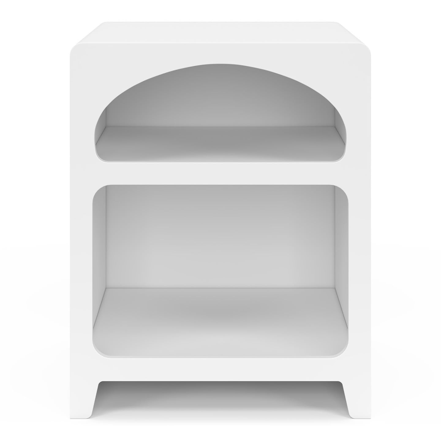 IDMarket - Lot de 2 Tables de chevets organiques Alesia Bois Blanc 2 niches