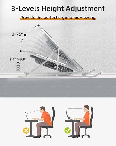 Soporte portátil para laptop con ventilador y trípode magnético miniatura 5