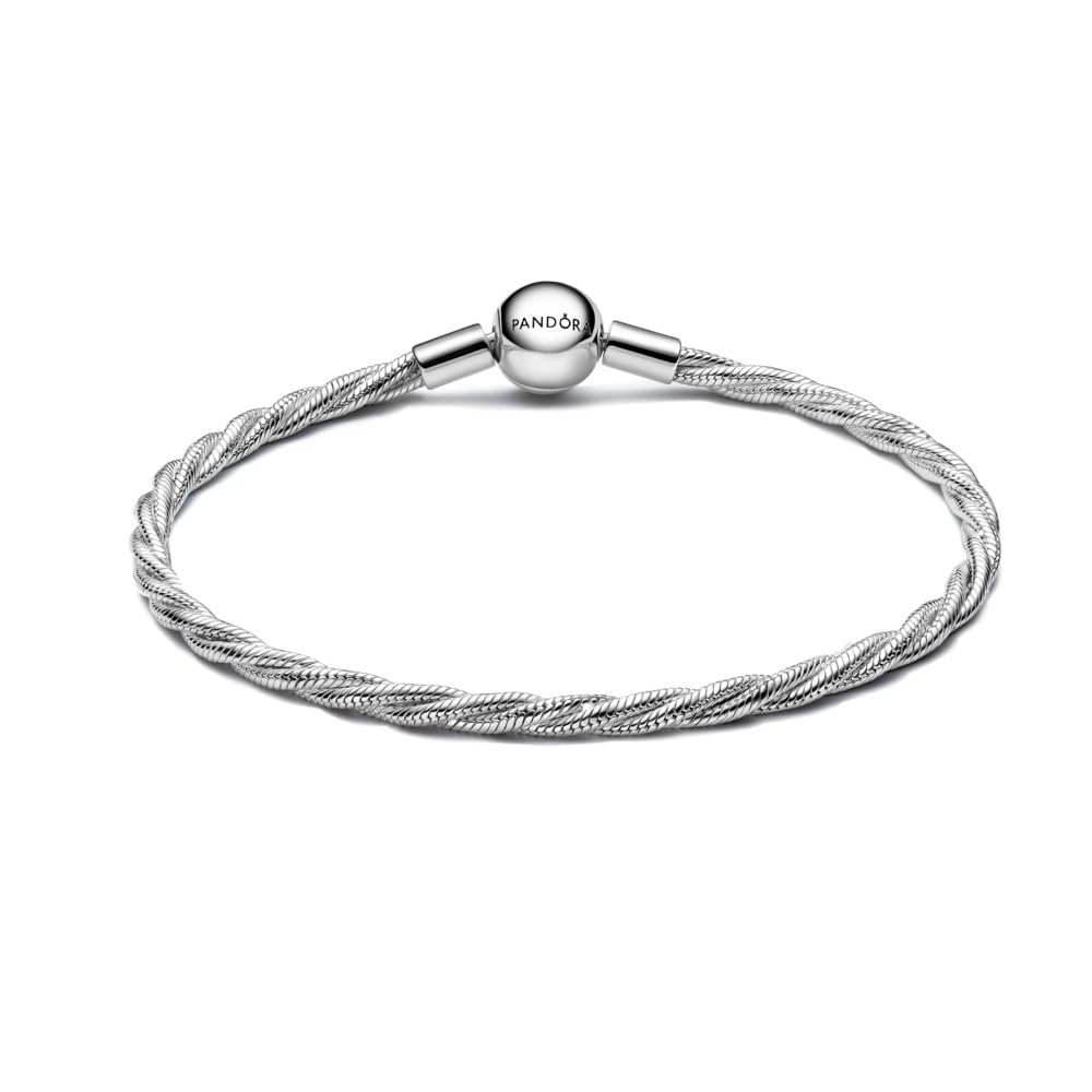 PandoraDamski Bransoletka Srebro próby 925 593757C00-20 20 cm | Bransoletka ze srebra wysokiej próby, kompatybilna z PANDORA Moments, biżuteria dla kobiet z pudełkiem prezentowym