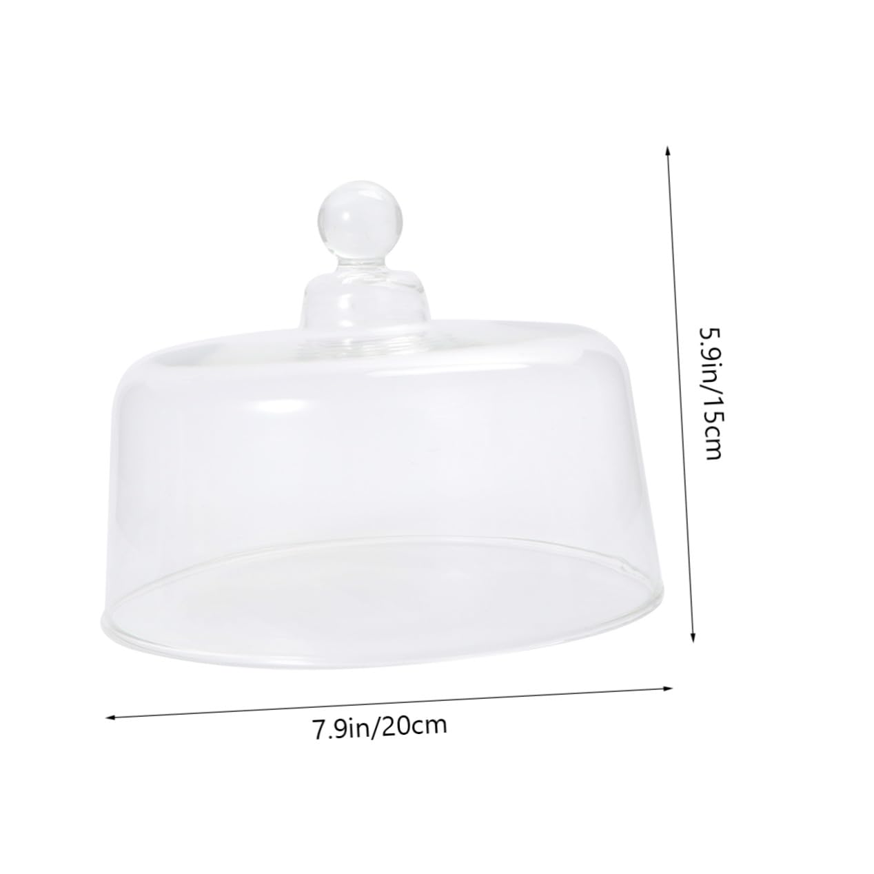 Cloche en Verre 1pc pour Gâteau, Protection Alimentaire et Présentation
