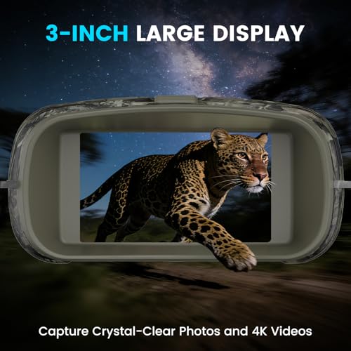 Image of Night Vision Goggles for Adults, 4K Night Vision Binoculars with 5000mAh Rechargeable Battery and 32GB TF Card for Hunting, Wildlife Observation and Security