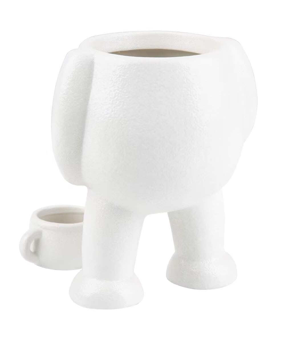 ZIGFRUIT Piss Pot Planter - Peeing Plant Pot, Funny Vase Home Decor (White)
