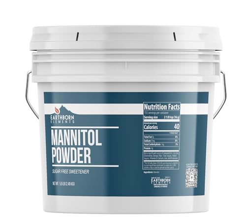 Earthborn Elements Mannitol Powder 1 Gallon Natural Sweetener Drinks & Baking