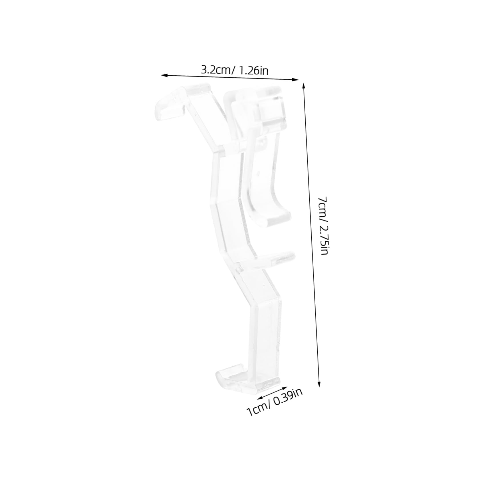 Ciieeo 20pcs Transparent Valance Clips for Blinds Easy to Install Vertical Blind Holders Reliable Curtain Accessories for Home and Office Use