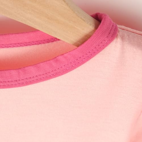 Toddler Little Girls Bunny Graphic Colorful Cotton Crewneck Summer Short Sleeved T-Shirt3