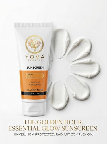 Image of Glow Sunscreen SPF 50 PA++++ with Vitamin C and Niacinamide Lightweight Daily Use Sun Protection Lotion for All Skin Types 50 ml