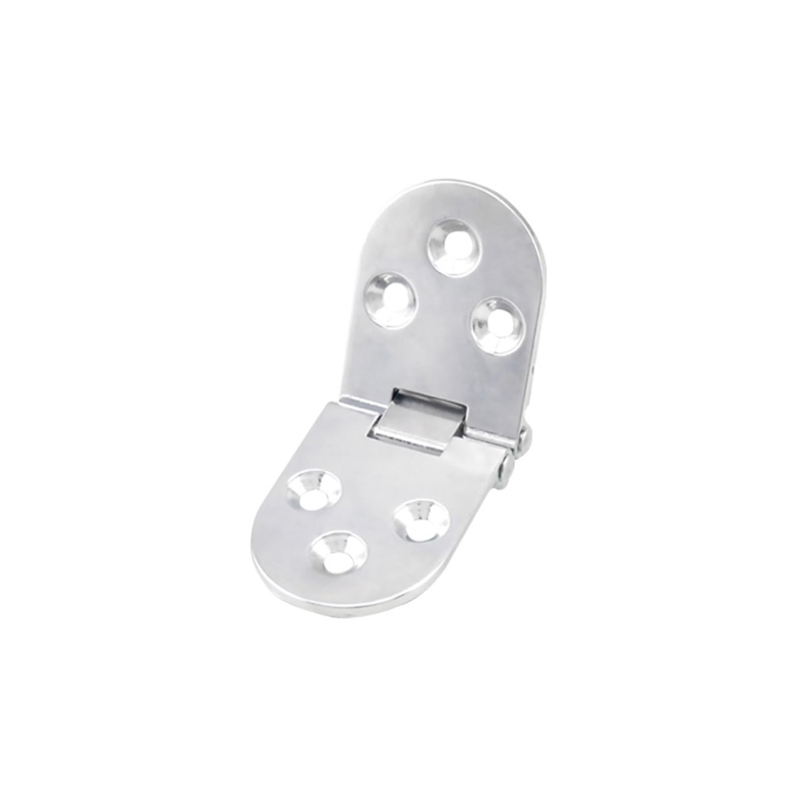 4PCS Foldable Table Cabinet Door Hinge Zinc Alloy Mounted Folding Hinges(Sliver)