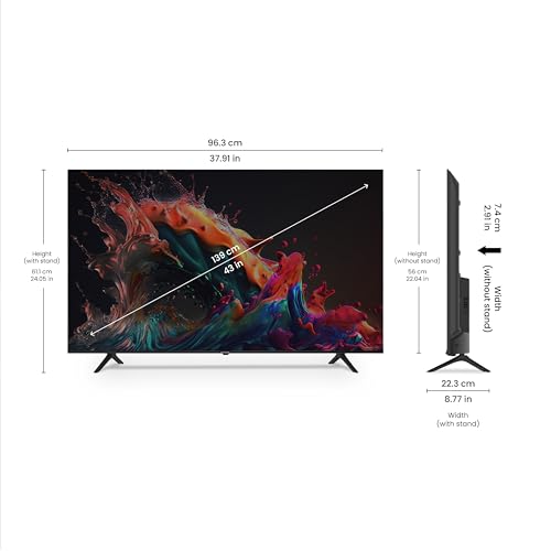 Image of Aiwa 108 cm (43 inches) 4K Ultra HD | Google TV | Smart TV | Built-in Apps | Magnifiq Series Bezel-Less | 60 Hz | 2 GB RAM | 16 GB Storage | Dolby Digital+ | Signature Sound | AS43UHDX1 GTV