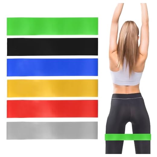 Juego de 6 bandas de resistencia para ejercicio para hombres y mujeres, bandas de ejercicio con 6 niveles, bandas elásticas, banda de resistencia para gimnasio en casa, yoga, pilates, banda de