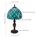 tuomoxte Tiffany Style Small Table Lamp,Green Beads Stained Glass 3 Color Temperature Antique Table Lamps,Bedside Nightstand Lamp for Bedroom,Living Room,Home Office, Include LED Bulb,8X8X15Inch