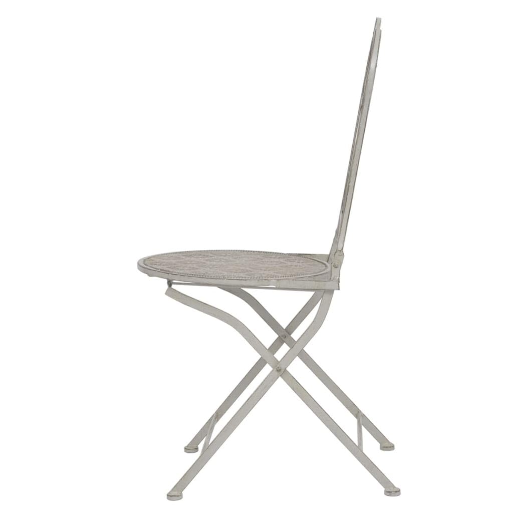 Home Garden, set da 3 pezzi da bistrot grigio acciaio