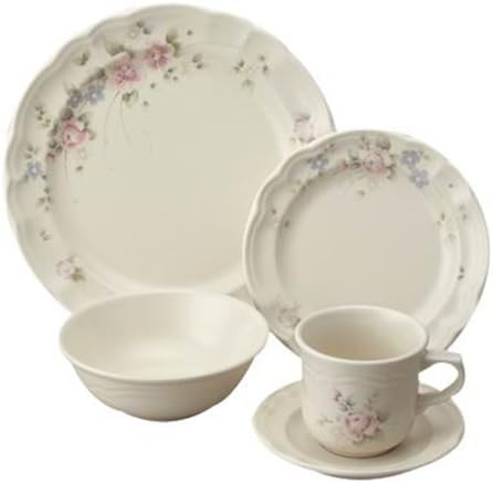 Amazon Com Pfaltzgraff Tea Rose 5 Piece Place Setting Service For 1 Dinnerware Sets Dinnerware Sets