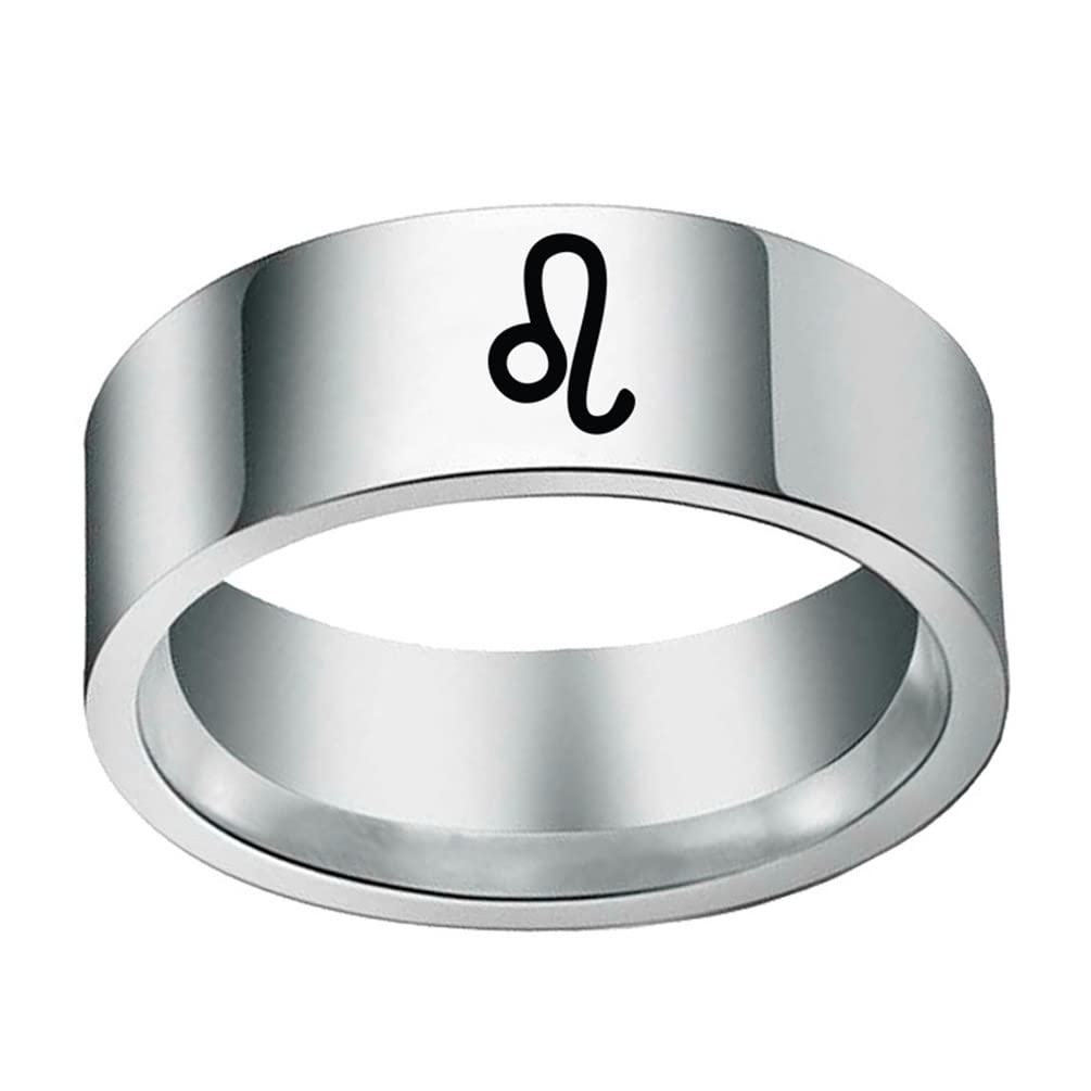Unisex 12 Zodiac Sign Statement Ring
