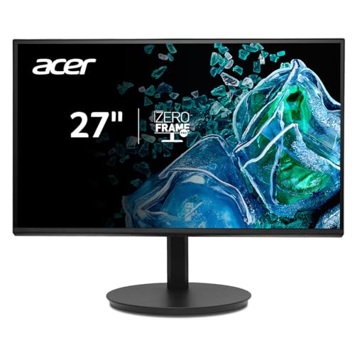 Image of acer Vero 27 inch FHD 1920 x 1080 ZeroFrame Design IPS Home Office Monitor Adaptive-Sync Up to 120Hz Refresh 1ms (VRB) 1 x Display Port 1.2, 1 x HDMI 1.4 & 1 x VGA CB272 Gbmiprx