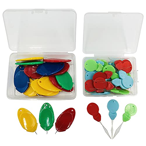 DanziX Lot de 50 enfile-aiguilles ronds en plastique en forme de gourde pour couture à la main, loisirs créatifs Cover