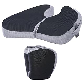 galactruly Travel Seat Cushion for Airplane, Foldable Hemorrhoid Pillows for Sitting, Airplane Seat Cushion for Long Flights, Stadium Pillow for Bleachers Long Sitting