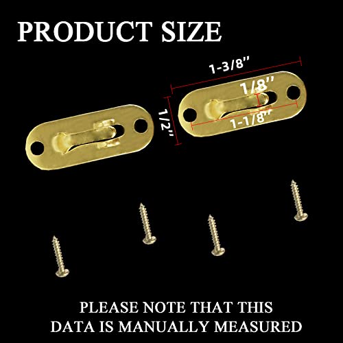 Kowibcl Curtain Rod Bracket,Curtain Rod Holder With Screw Pack (For 5/16"Curtain Rod), 4Pcs,Gold #TOP1