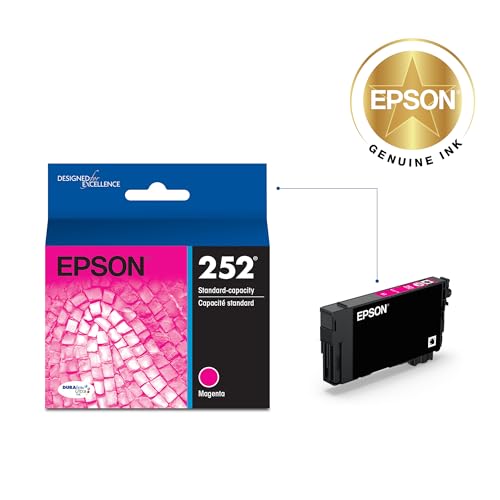 Image of Epson 252 Genuine Standard Capacity Magenta Ink Cartridge T252320