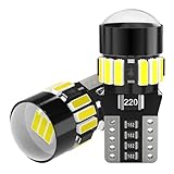 【Parámetros del producto】: Temperatura de color: 6500K, blanco. Flujo luminoso: 150LM/bombilla. Voltaje de funcionamiento: 12V CC. Potencia: 2,7W/bombilla. Compatible con CANBUS. Sin mensajes de error tras la instalación. ★Aviso★: No está 100% libre de códigos de error, algunos coches sensibles pueden necesitar añadir resistencias de carga T10 para evitar el código de error