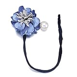 Shunbao, Magic DIY Frisur Bänder Haar Dutt Maker für Mädchen Donut Twist Tool Stoff Blume Stirnband Haarschmuck French Bud Dish, blau, 12.4 Inch