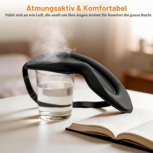 Gritin 3D Schlafmaske für Seitenschläfer Atmungsaktive & Lichtblockierend – Ansicht 6