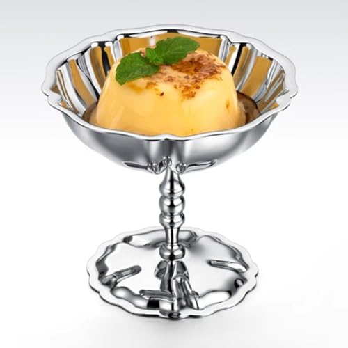 Tasses à crème glacée en acier inoxydable pour dessert et pudding