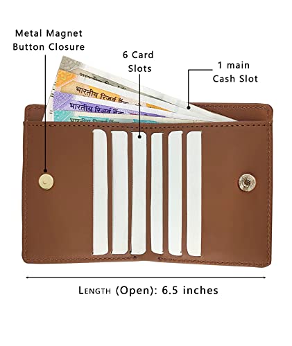 Image of Funk For Hire Vegan Leather Slim Wallet for Men Women White Printed Card Holder Minimalist Bifold with 6 Card Slots Cash Compartment and Zippered Coin Pouch