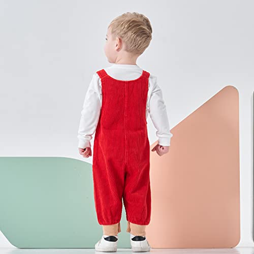 Volunboy Baby Boys Corduroy Overalls Kids Bib Pants Suspender Trousers Toddler Strap Jumpsuit Bottom Outfit4