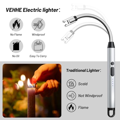Encendedor eléctrico VEHHE con cuello flexible y carga USB miniatura 2