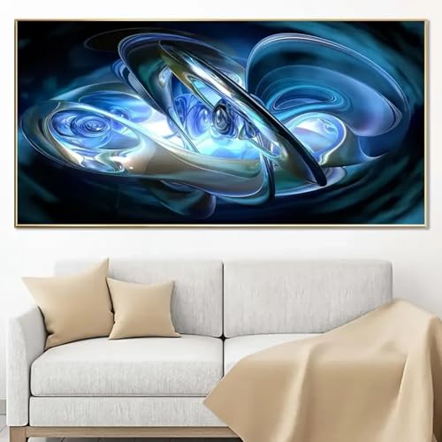 Peinture moderne formes fantastiques pour habiller les murs sombres d'un couloir ou d'un salon