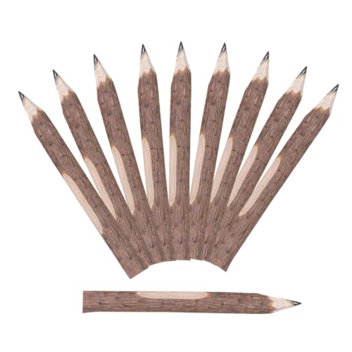 Gatuida Wooden Pencils 10 Pack Natural Tree Branch Design Eco-Friendly Sketching and Drawing Supplies for Kids Art and School Projects 5.11 Inch