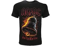 ACDC Herren Original Hells Bells Offizielles schwarzes T-Shirt Glocken Hard Rock (DE/NL/SE/PL, Alphanumerisch, XXL, Regular, Regular, Schwarz)
