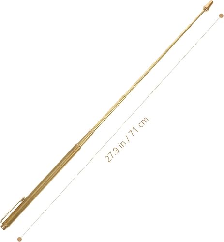 Miniatura 6 de ULTECHNOVO 2 varillas de fuga Feng Shui de cobre para herramientas para detectar agua divina dorada buscando tesoros enterrados actividad paranormal