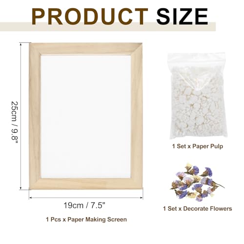 Cadre de fabrication de papier MECCANIXITY 25x48cm avec fleurs - 3