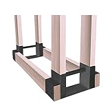 Wallmaster Firewood Rack Outdoor Firewood Holder Firewood Log Storage Rack 1 Set of 2 Brackets Kit...