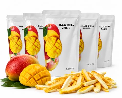 Wise Harvest Freeze Dried Mangoes, Five 1oz Bags