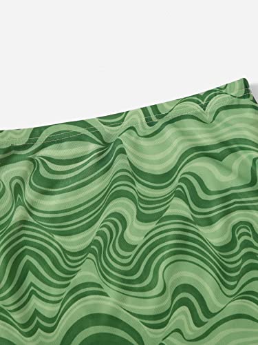 Women Floral Mesh Casual Overlay Skirt4