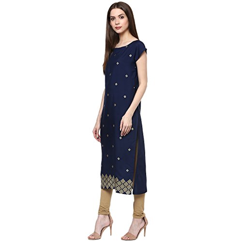 Image of ZIYAA Women's Crepe Straight Kurta