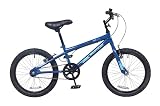 WildTrak - Bicicletta da 18 pollici per bambini dai 6 agli 8 anni con freni regolabili - Blu elettrico