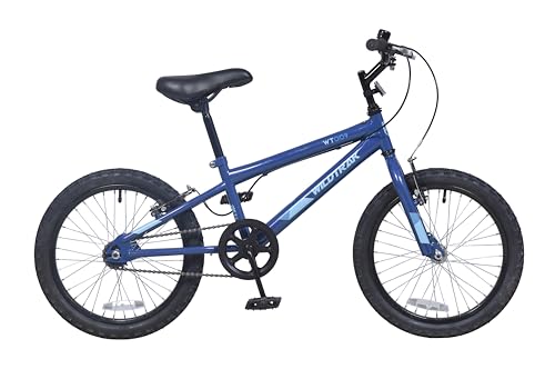 Wildtrak - Bicicleta 18 pulgadas para niños 6-8 años con frenos ajustables - Azul Eléctrico