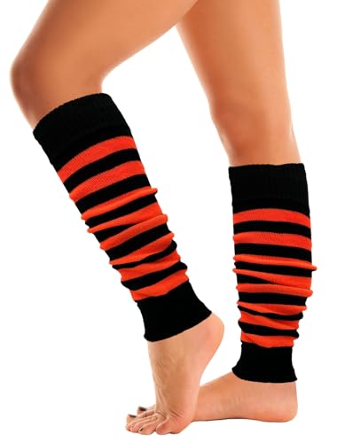 Image of Mysocks Leg Warmers Extra Soft Stylish Fancy Winter 80s Party Dance Neon Long Legwarmers for Women Girls Ladies