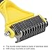 TANGUOX Pet Undercoat Rake, Stainless Steel Dematting Comb for Dogs and Cats, 2 Sided Grooming Tool with Sharp Round Blades, Effectively Remove Knots and Loose Hair for Thick Doubl