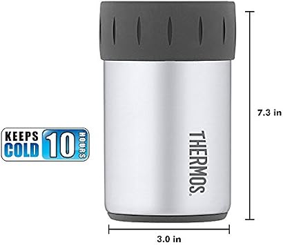 Thermos Stainless Steel Beverage Can Insulator for 12 Ounce Can, Stainless Steel | can-and-bottle-insulators