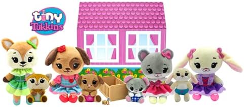 Miniatura 9 de Tiny Tukkins Familia de perros de peluche  4 animales de peluche  El paquete de animales de peluche para perros incluye mamá, papá y 2 bebés  Juego