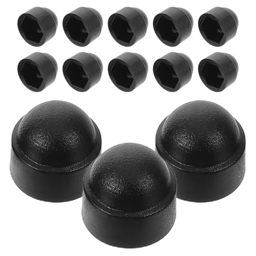 Abaodam Capuchons de Têtes de Vis Noirs en Plastique M5 X 8 X 9,5 Lot de 12 Bouchons pour Protection de Meubles et Applications Multiples